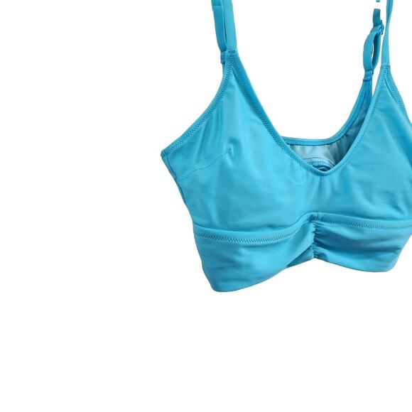 Aerie Real Good Scoopneck Ruched Banded Trim Full Coverage Bottom 2-Piece Bikini - Picture 8 of 12